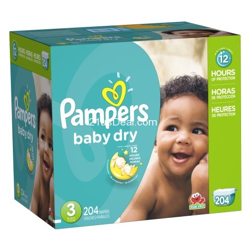 Pampers Baby Dry Diapers Size 1 Economy Pack Plus 252 Count, only$25.19, free shipping