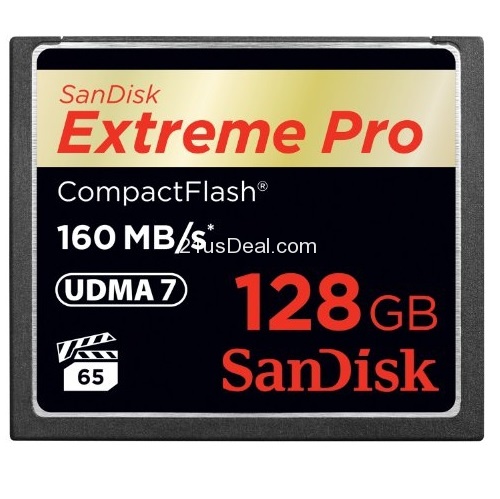 SanDisk Extreme PRO 128GB CompactFlash Memory Card UDMA 7 Speed Up To 160MB/s- SDCFXPS-128G-X46, only$119.99 , free shipping