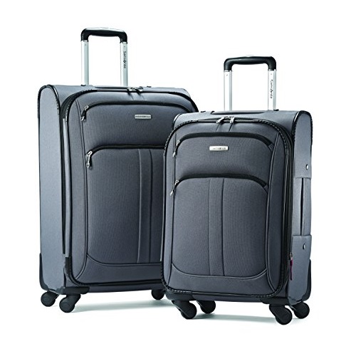 史低价！Samsonite新秀丽 万向轮拉杆行李箱两件套，包括21吋和25吋行李箱，原价$229.99，现使用折扣码后仅售$114.95，免运费
