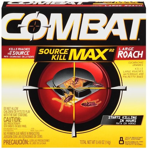Combat Source Kill Max R2 Large Roach, 8 Child-Resistant Bait Stations, only$7.57