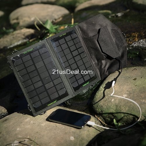 Poweradd™ 7W Foldable Solar Panel Portable Solar Charger, only $14.99, free shipping