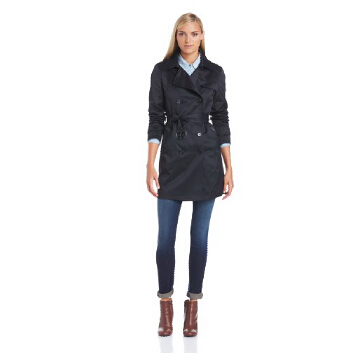 Amazon-Only $79.18 French Connection Women's Double-Breasted Classic Trench Coat+free shipping
