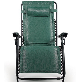 Camco 51841 Zero Gravity Padded Wide Recliner (X-Large, Green Swirl Pattern)  $48.00 (63%off)