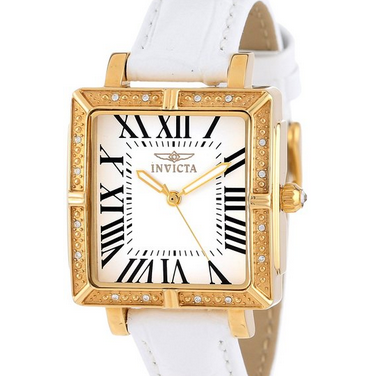 Invicta Wildflower White Dial White Leather Ladies Watch 14846  $49.99 (93%off)