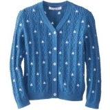 Brooks Brothers Girls 7-16 Long Sleeve Vneck Cable Emb Cardigan $24 FREE Shipping on orders over $49