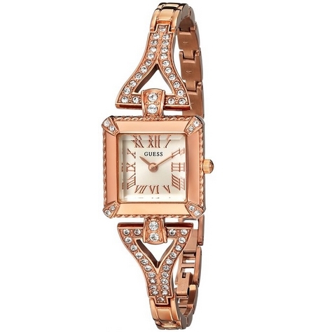 GUESS Women's U0137L3 Petite Retro Glamour Rose Gold-Tone Watch $71 FREE Shipping