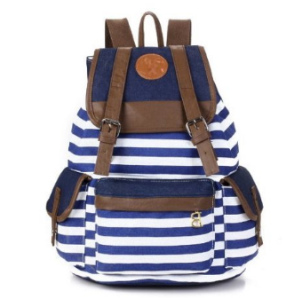 Eforstore New Unisex Canvas Backpack School Bag Vintage Stripe College Laptop Bags Rucksack for Teens Girls Boys Students Outdoor Travel with 1 Pc Eforstore Red Lucky Charms  $13.89 & FREE Shipping