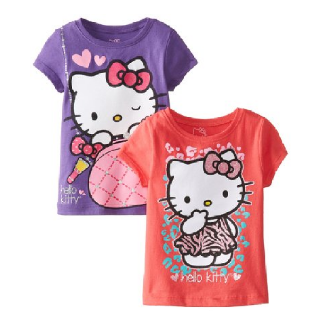 閃購：Hello Kitty 女寶兒純棉T恤兩件套  原價$26.00  現特價只要$16.99(35%off)
