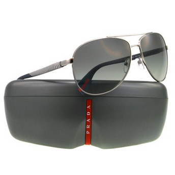 Prada Sport 51OS 1BC3M1 Silver 51OS Aviator Sunglasses Lens Category 2  $166.40 + $6.99 shipping