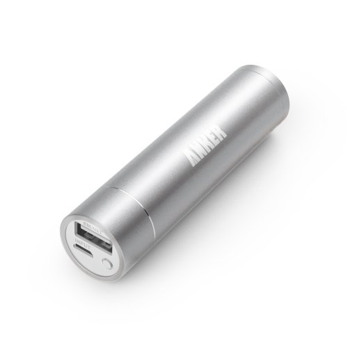 Amazon-Only $15.99 Anker® Astro Mini 3000mAh Ultra-Compact Portable Charger Lipstick-Sized External Battery Power Bank with PowerIQ™ Technology for iPhone 5S, 5C, 5, 4S, Galaxy S5, S4, S3, Note 3, Nexus 4, HTC One, One 2 (M8), Nokia Lumia 520, 1020, most other Smartphones (Silver)