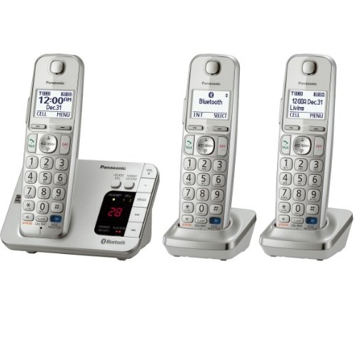 史低价！Panasonic松下KX-TGE263S 一拖二电话机，原价$99.95，现仅售$57.34，免运费