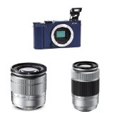 Fujifilm X-A1 (Blue) with 16-50mm and 50-230mm Lens (Silver) Bundle, only $399, free shipping