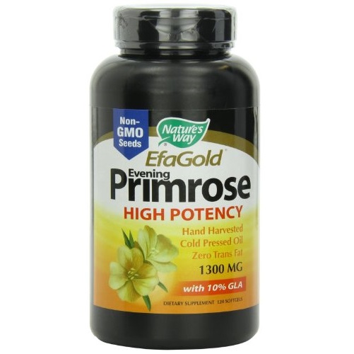 Nature's Way Evening Primrose Cold Pressed 1300mg, 120 Softgels, only $12.85