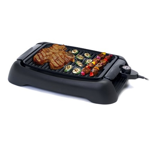 Elite Gourmet EGL-3450 Smokeless Indoor Electric BBQ Grill Dishwasher Safe, PFOA-Free Nonstick, Adjustable Temperature, Fast Heat Up, Low-Fat Meals Easy to Clean Design, Black, only $29.99