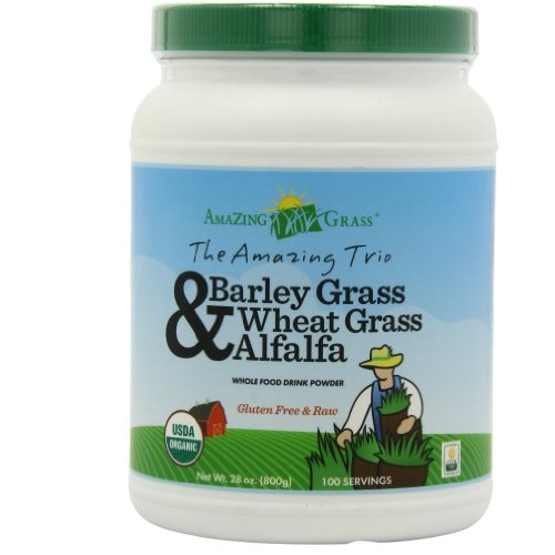 Amazing Grass Amazing Trio Powder 100 Servings, Alfafa, Barley and Wheat Grass, 28-Ounce, only $22.44, free shipping
