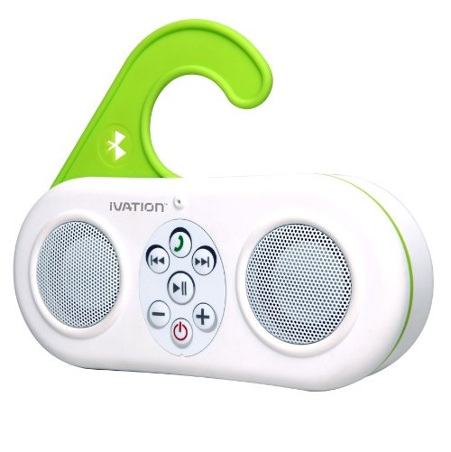 Ivation IVA-400 Waterproof Wireless Bluetooth Shower Speaker and Handsfree speakerphone for All Bluetooth Devices, WHITE, only $13.99, free shipping