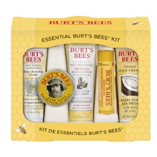 Burt's Bees Christmas Gifts, 5 Stocking Stuffers Products, Everyday Essentials Set - Original Beeswax Lip Balm, Deep Cleansing Cream, Hand Salve, Body Lotion & Coconut Foot Cream, only $8.48