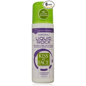 Kiss My Face Lavender Liquid Rock Roll-On Deodorant, 3-Ounce Bottles (Pack of 6), only $19.44, free shipping