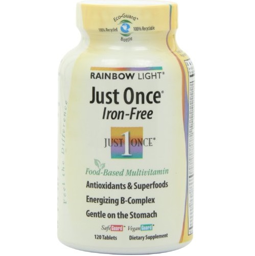 Rainbow Light Just Once Iron-Free Multivitamin SafeGuard Tablets 120 tablets, only  $15.38, free shipping