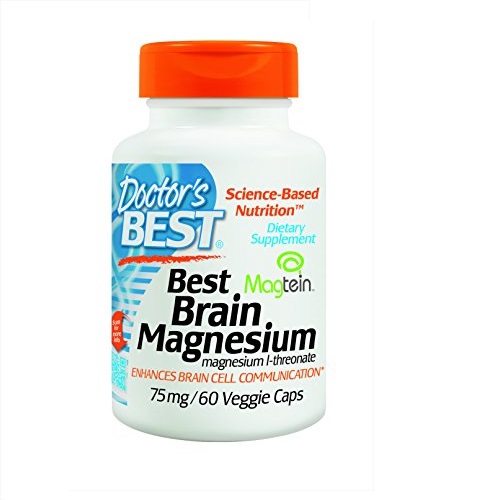 Doctor's Best Brain Magnesium Vegetarian Capsules, 75 mg, 60 Count, only $15.19, free shipping