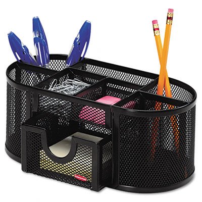 Rolodex Mesh Collection Oval Supply Caddy, Black (1746466), only $7.90