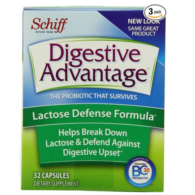 Digestive Advantage Probiotics -Lactose Defense Formula Probiotic Capsules, 32 Count (Pack of 3), only $15.14 free shipping