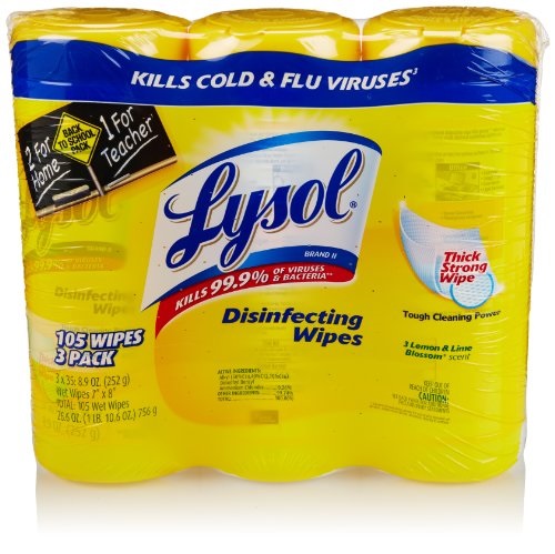 Lysol Disinfecting Wipes, Lemon and Lime Blossom Scent, 105 Count, only $3.72 