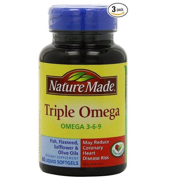 Nature Made Triple Omega 3-6-9, 60 Softgels (Pack of 3), only $15.99, free shipping