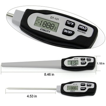 Etekcity® DT-131 Accurate Digital Baking Cooking thermometer , -40 to 482°F / -40 to 250°C, only $7.99