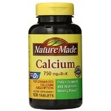 Nature Made Calcium 750 Mg, with Vitamin D and K, 100-Count $5.54 FREE Shipping