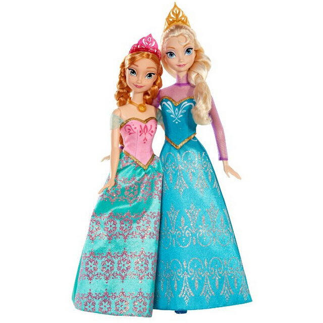 Disney 迪士尼冰雪奇缘Anna公主和Elsa公主芭比玩偶$24.76