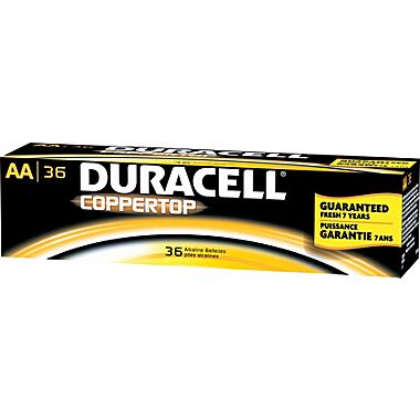 Staples店：仅限今日！Duracell  AA碱性电池，36个装，原价$29.99，现仅售$12.99 