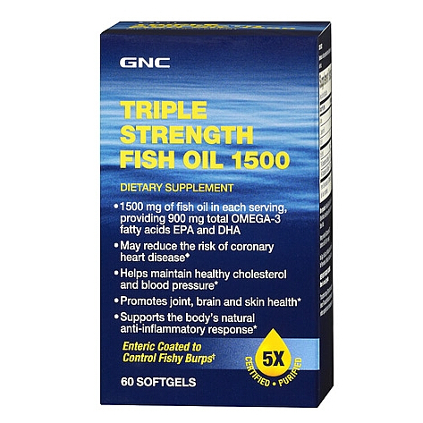 GNC: Only $9.99 Triple Strength Fish Oil 1500+ $3.99 Shipping