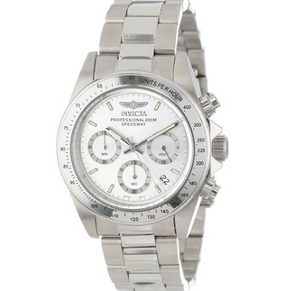 Invicta Men's 14381 Speedway Chronograph Silver Dial Stainless Steel Watch  $75.99