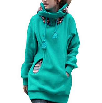 Allegra K Fashion Drawstring Novelty Prints Pockets Front Lined Hoodie for Women  $16.88 & FREE Shipping