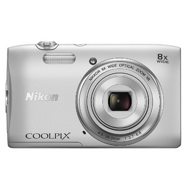 Nikon COOLPIX S3600 20.1 MP Digital Camera with 8x Zoom NIKKOR Lens and 720p HD Video (Silver)  $86.95