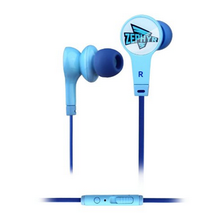 Nixeus ERZPLE14 ZEPHYR EDITION In-Ear Headphone Stereo Headset with Microphone and Volume Control - Blue  $19.95(50%off)