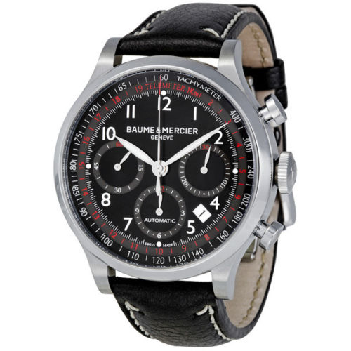 Baume & Mercier名士 Capeland卡普蘭系列10001 男士計時機械腕錶，原價$4,350.00，現僅售$1,149.99，免運費