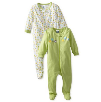 Gerber  嘉宝 婴儿连体睡衣/2套   原价$9.99  现特价只要$7.99