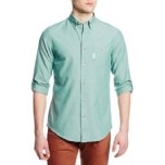 Ben Sherman Men's Long Sleeve Chambray Striped Roll-Sleeve Woven Shirt $27 FREE Shipping on orders over $49