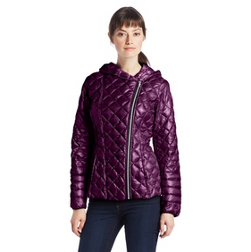 Jessica Simpson Women's Contrast Puffer with Quilt  $35.89 (79%off)