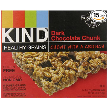 KIND Healthy Grains Granola Bars, Double Chocolate Chunk, 5 Count (Pack of 3)  $$7.47  with Ss