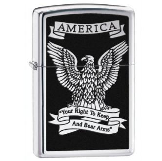 Zippo High polish Chrome Eagle Lighter (Silver, 5 1/2x3 1/3-Cm)  $15.40(41%off) & FREE Shipping