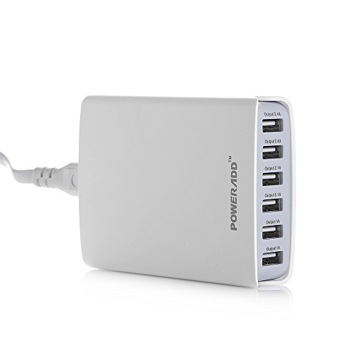Poweradd™ 50W 6-Port Family-Sized USB Desktop Charger, only $14.99 after using coupon code 