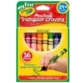 Crayola绘儿乐16色可水洗三角蜡笔$4.47