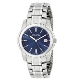 Bulova Men's 96G47 Blue Silver-Tone Bracelet Watch $62.42 FREE Shipping