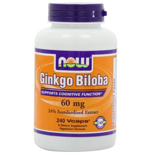 NOW Foods Ginkgo Biloba 60mg, 240 Vcaps,only $13.76, free shipping after using the Subscribe and Save service