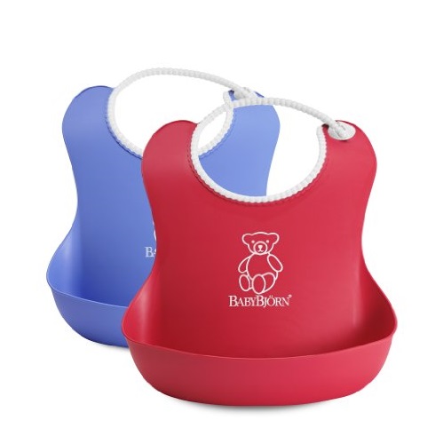BABYBJORN Soft Bib 2 Pack - Red/Blue, only $11.75