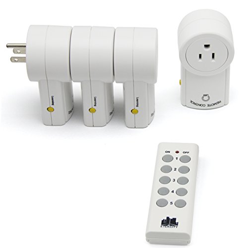 Etekcity ZAP 4L Wireless Remote Control Outlet Light Switch with 1 Remote and a 100-Feet Range for Lamps, Lights and Power Strips, 4-Pack, only $18.99 after using coupon code