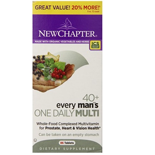 New Chapter 每日一片 40歲以上男性綜合有機營養片，86片，原價$69.95，現僅售 $37.79，免運費